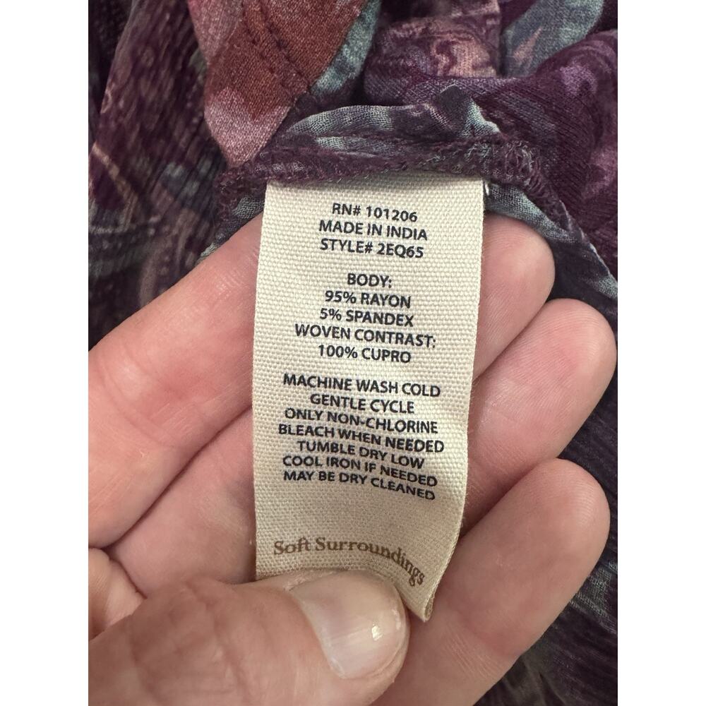 Soft Surroundings Ballia Kimono XL Multicolored Print Open Cardigan Jacket - Picture 3 of 6